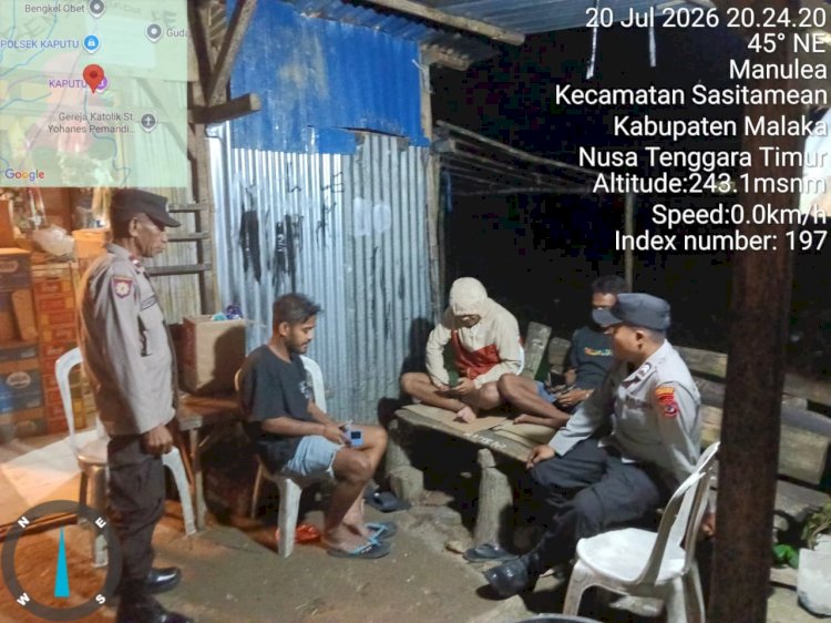 Patroli Humanis Polsek Sasitamean, Bangun Kesadaran Warga Menjaga Kamtibmas