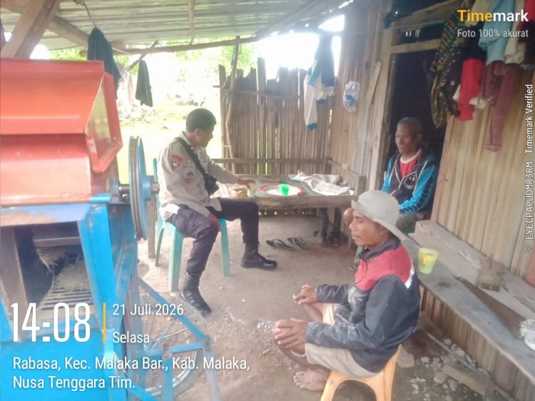 Polisi Sambangi Warga, Polsek Malaka Barat Perkuat Pencegahan Gangguan Kamtibmas