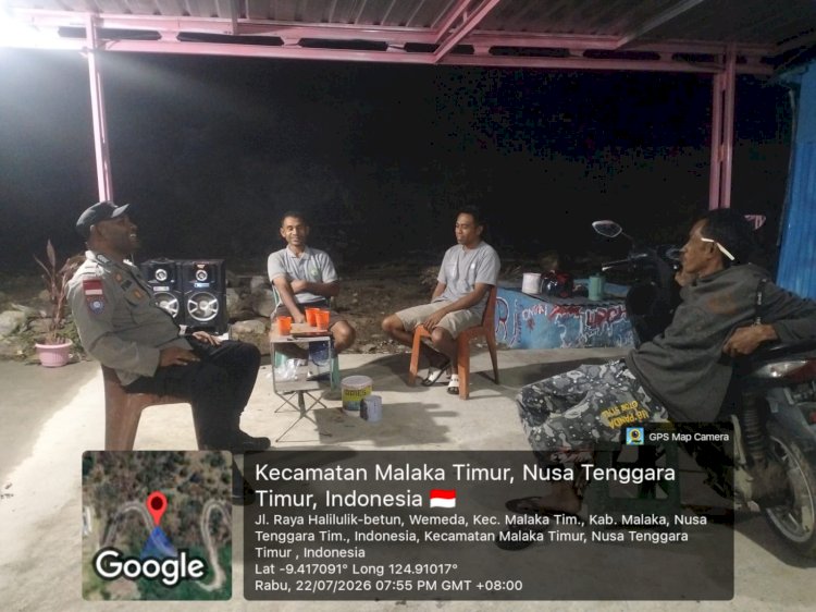Cegah Gangguan Kamtibmas Sejak Dini, Polsek Malaka Timur Perkuat Kehadiran Polri di Tengah Masyarakat