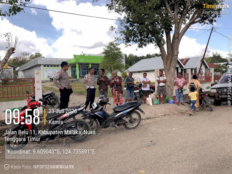 Polsek Rinhat Manfaatkan Keramaian Pasar untuk Edukasi Kamtibmas dan Pencegahan Curanmor