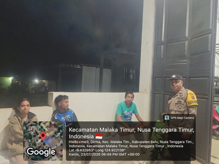 Polsek Malaka Timur Sambangi Warga, Perkuat Sinergi Menjaga Kamtibmas di Malam Hari