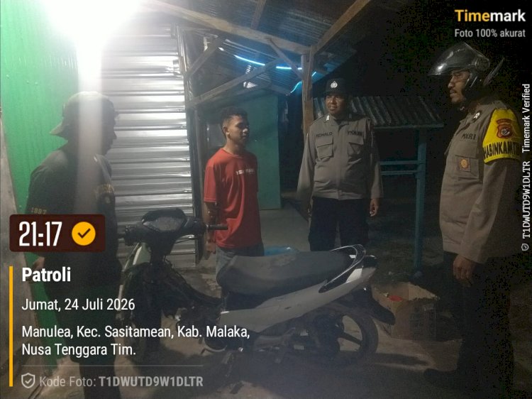 Patroli Dialogis Polsek Sasitamean Perkuat Pencegahan Curanmor, Ajak Warga Jaga Kamtibmas Secara Bersama