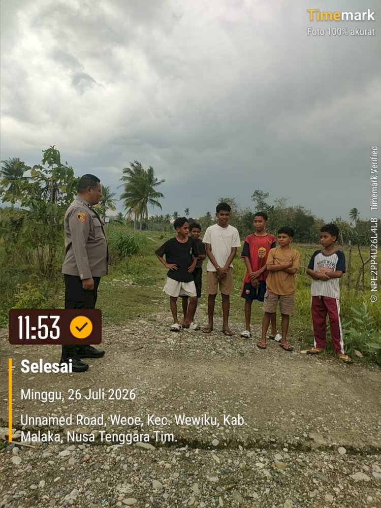 Polsek Wewiku Intensifkan Patroli Dialogis, Edukasi Warga Jaga Kamtibmas Tetap Kondusif