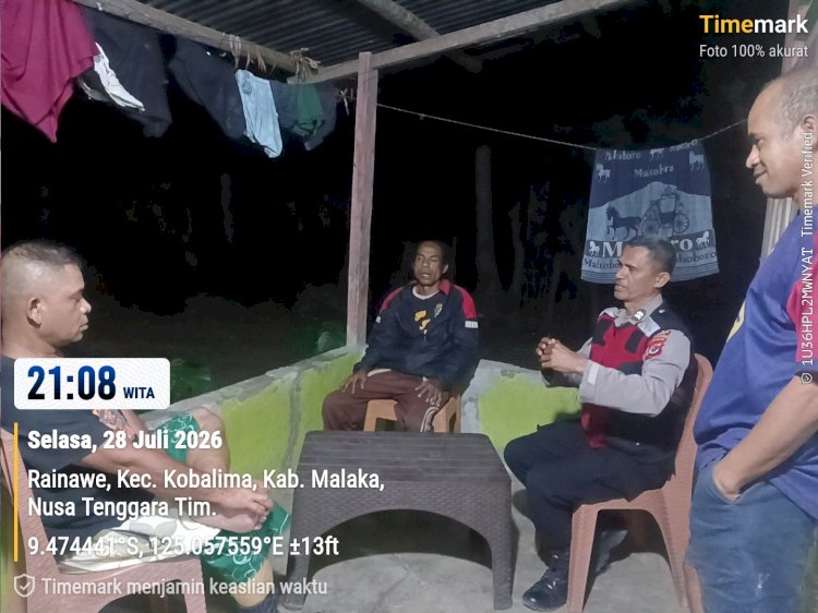 Hadir di Tengah Masyarakat, Polsek Kobalima Perkuat Kamtibmas Melalui Patroli Dialogis dan Edukasi Warga