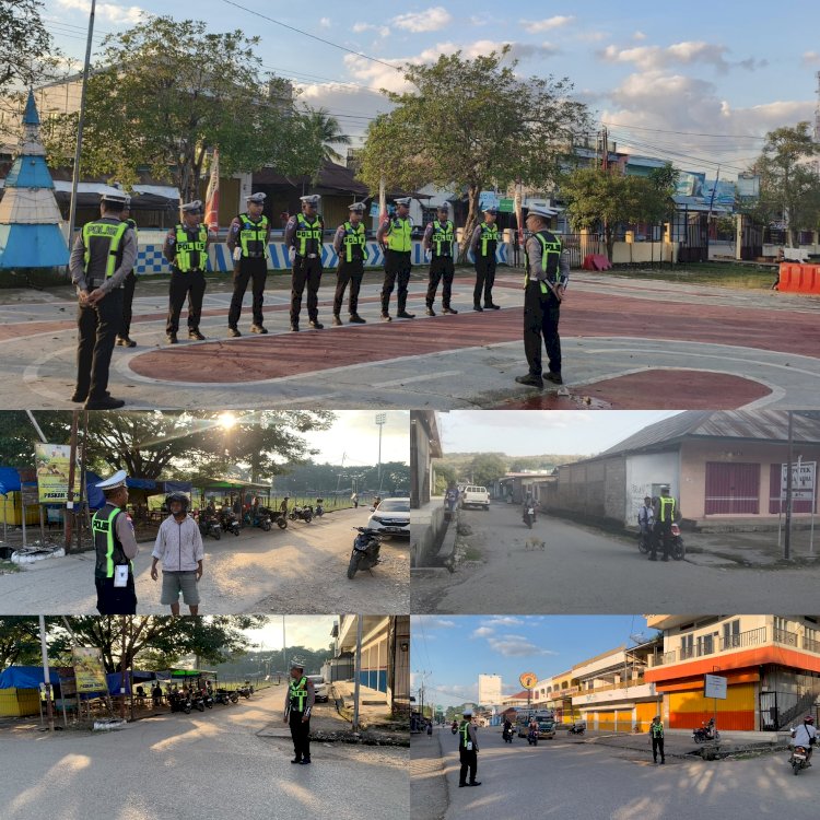 Satlantas Polres Malaka Hadir Sejak Pagi, Wujudkan Keselamatan Berlalu Lintas Melalui Pengaturan Arus dan Edukasi kepada Masyarakat