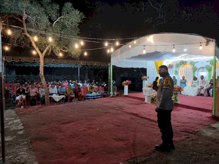 Kapolsek Sasitamean Berikan Imbauan Kamtibmas pada Acara Pernikahan, Wujudkan Pesta Aman dan Kondusif