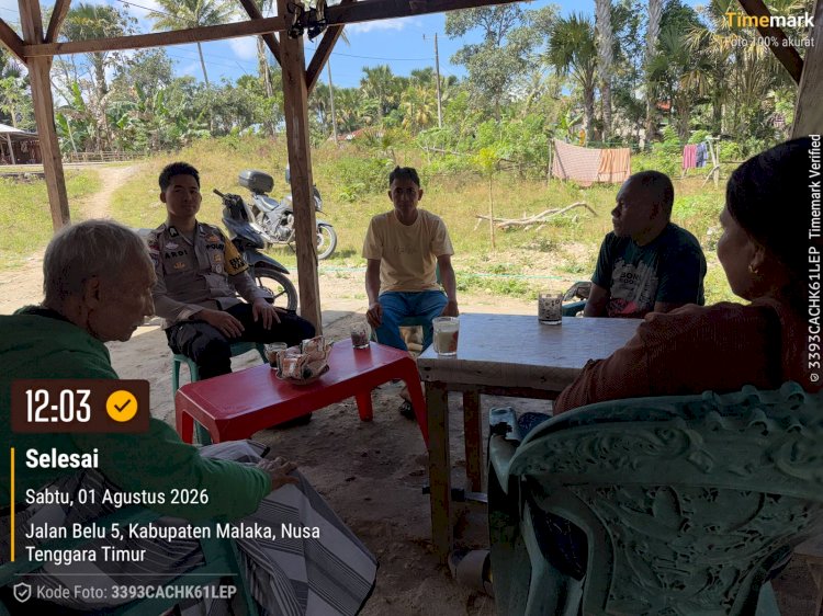 Bhabinkamtibmas Polsek Laenmanen Intensifkan Patroli Preventif, Ajak Masyarakat Bersama Jaga Kamtibmas