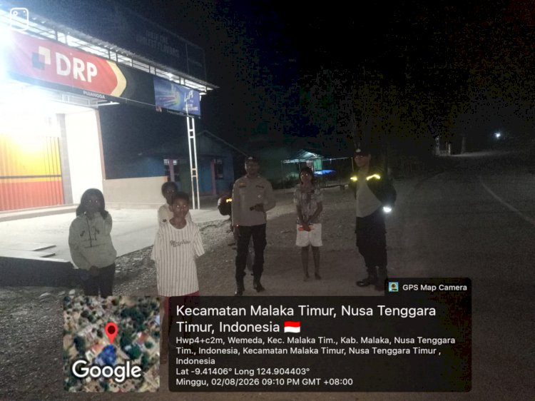 Polsek Malaka Timur bangun kedekatan dengan warga melalui patroli dialogis malam hari