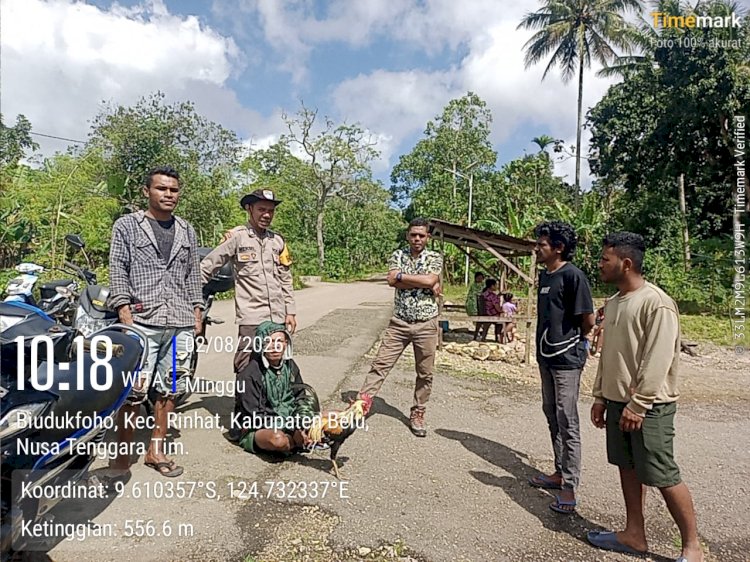 Patroli siang Polsek Rinhat perkuat imbauan kamtibmas, warga diajak cegah konflik dan curanmor