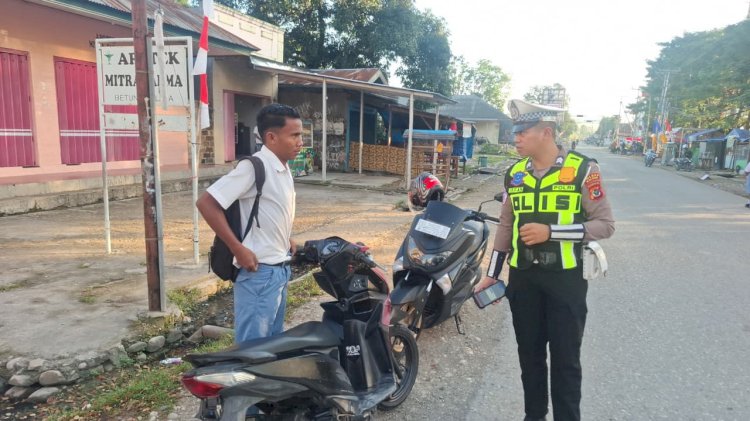 Satlantas Polres Malaka Gencarkan Edukasi Kamseltibcar Lantas, Ajak Masyarakat Jadikan Keselamatan Sebagai Prioritas