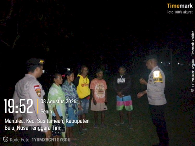 Patroli Dialogis Polsek Sasitamean Tingkatkan Kewaspadaan Warga, Cegah Curanmor dan Gangguan Kamtibmas