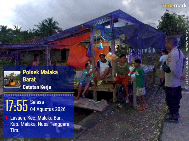 Kehadiran Polri di Tengah Masyarakat Berhasil Ciptakan Suasana Aman, Patroli Polsek Malaka Barat Dapat Apresiasi Warga