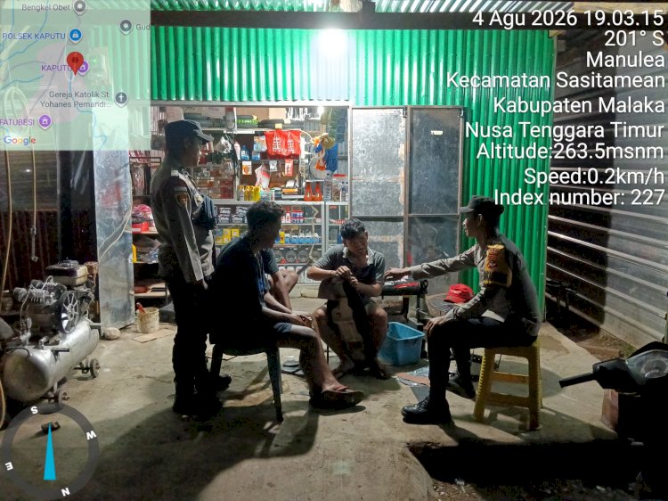 Cegah Tawuran dan Curanmor, Polsek Sasitamean Gencarkan Patroli Dialogis serta Edukasi Kamtibmas kepada Masyarakat