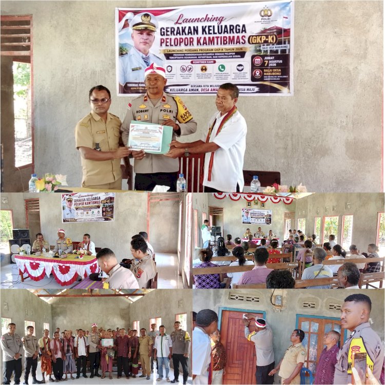GKP-K Resmi Diluncurkan di Desa Takarai, Polsek Sasitamean Dorong Keluarga Jadi Pelopor Kamtibmas