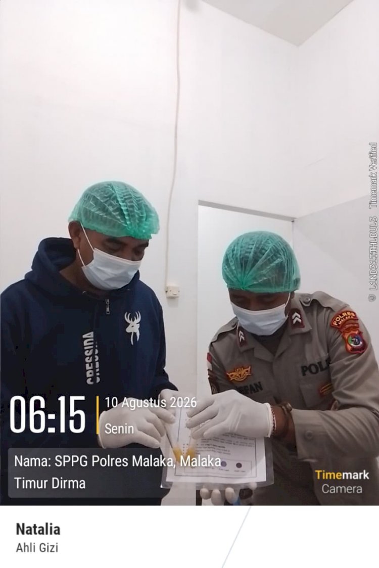 Polres Malaka Pastikan Keamanan Pangan SPPG, Hasil Uji 5 Menu Negatif Zat Berbahaya