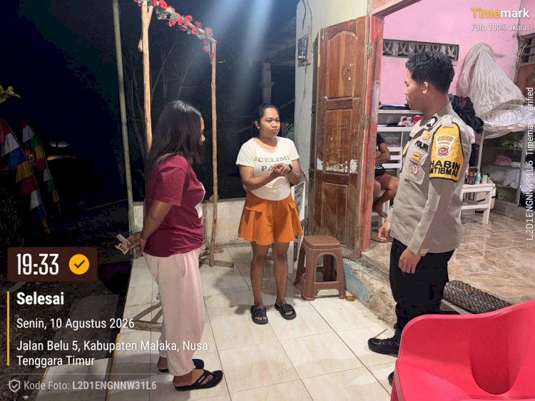 Patroli Malam Polsek Laenmanen, Wujud Nyata Polisi Hadir Jaga Keamanan Masyarakat