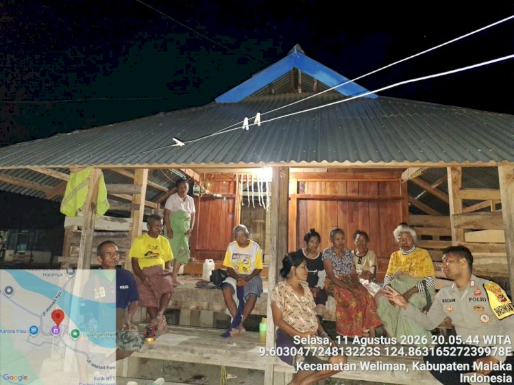 Patroli Dialogis Polsek Weliman, Polisi Hadir Menyapa Warga dan Menjaga Malam Tetap Aman