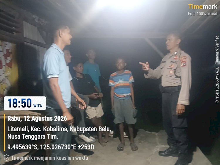 Menjelang Malam, Polisi Pastikan Warga Kobalima Tetap Aman dan Waspada
