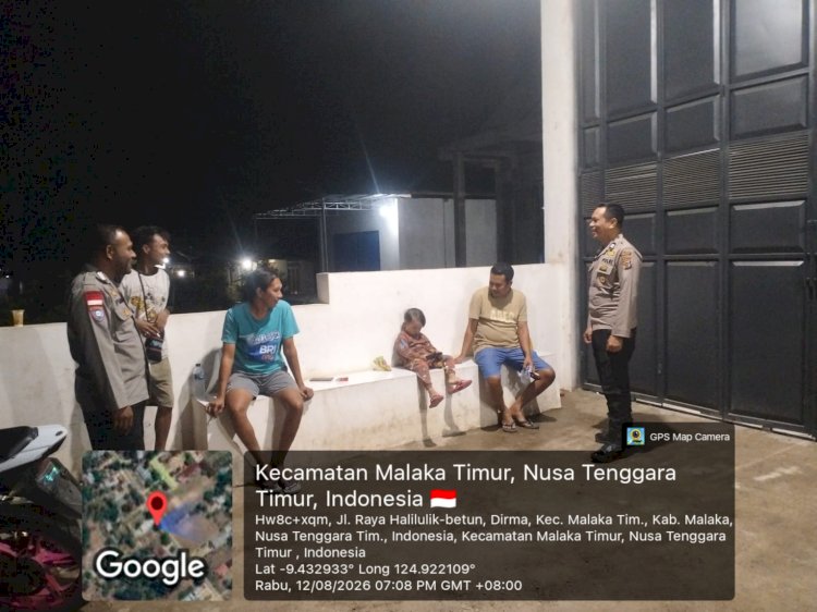 Malam Hari, Polisi Hadir Menyapa Warga Malaka Timur: Jaga Kamtibmas Dimulai dari Kepedulian Bersama