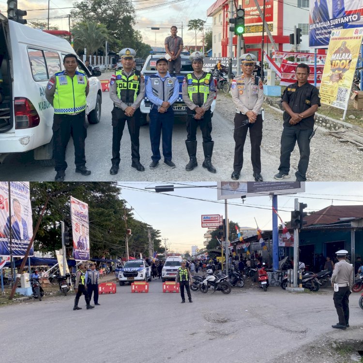 Polres Malaka Kawal Gerak Jalan 17 KM, Semarakkan HUT ke-81 Kemerdekaan RI