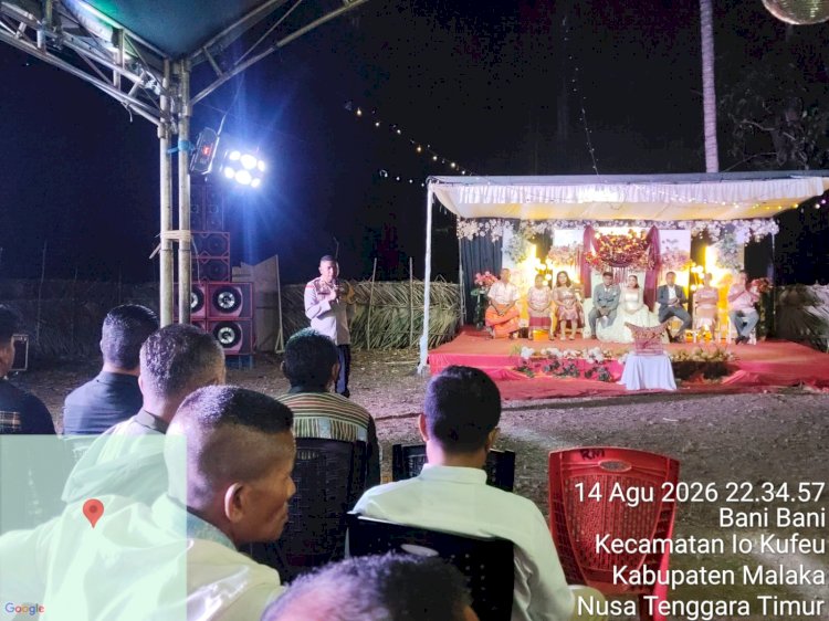 Polsek Sasitamean Hadir di Tengah Masyarakat, Patroli dan Sampaikan Himbauan Kamtibmas di Pesta Pernikahan