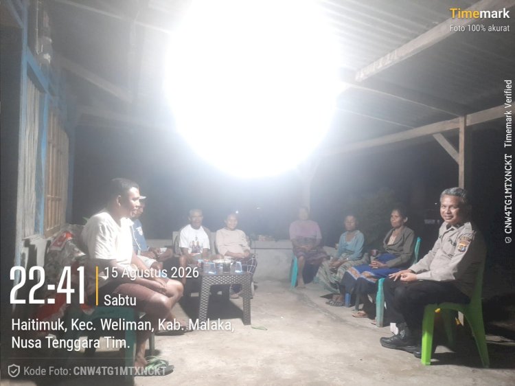 Patroli Dialogis Polsek Weliman, Polres Malaka Perkuat Kamtibmas dan Ciptakan Rasa Aman bagi Masyarakat