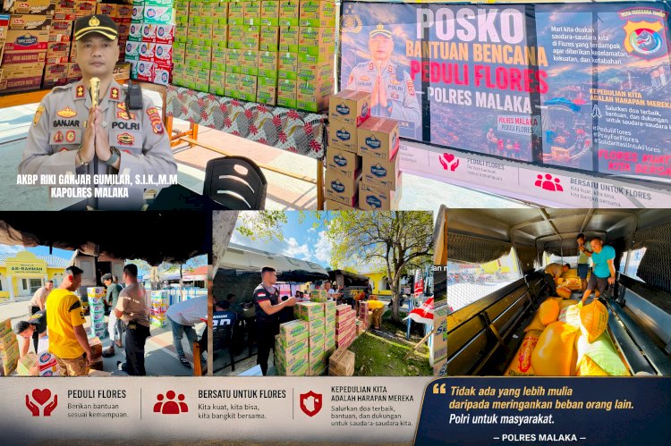 Satu Kepedulian, Sejuta Harapan: Polres Malaka Dirikan Posko Peduli Flores dan Galang Bantuan Bersama Masyarakat