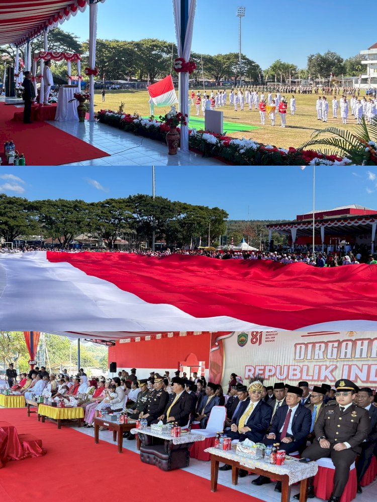 Upacara HUT ke-81 RI di Malaka Berlangsung Khidmat, Polres Malaka Pastikan Seluruh Rangkaian Aman dan Lancar