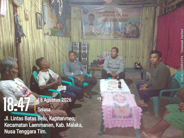 Patroli Presisi Polsek Laenmanen Perkuat Kamtibmas, Polisi Sambangi Warga hingga Pelosok Desa