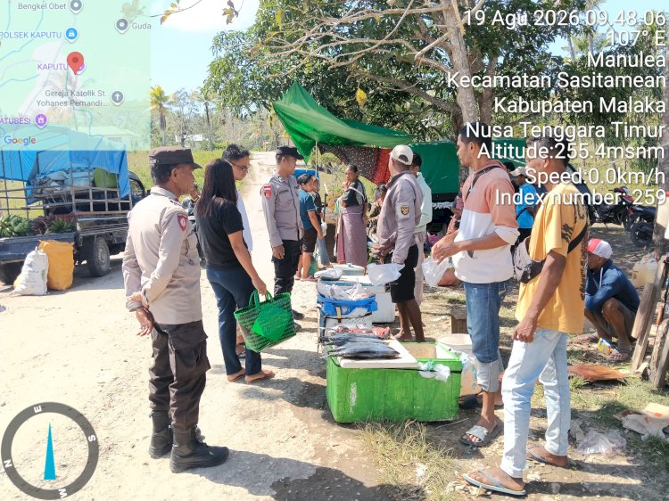 Patroli Dialogis Polsek Sasitamean Sasar Hari Pasar, Polisi Perkuat Pencegahan Curanmor