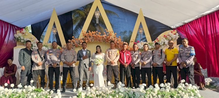 Polsek Malaka Barat Hadir Jaga Kamtibmas, Pesta Pernikahan Warga Berlangsung Aman dan Kondusif