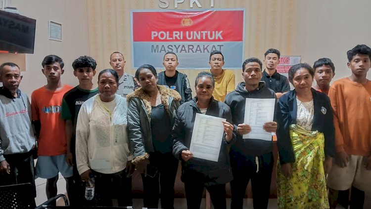 Polres Malaka Kedepankan Restorative Justice, Perselisihan Warga Webua Berakhir Damai