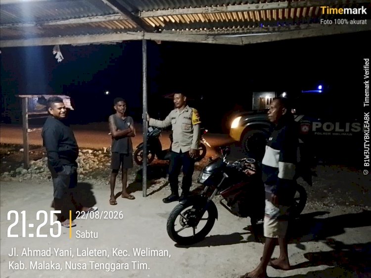 Patroli Dialogis Polsek Weliman Sasar Titik Rawan, Wujudkan Situasi Kamtibmas Aman dan Kondusif