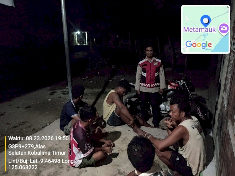 Polsek Kobalima Perkuat Kewaspadaan Warga, Cegah Gangguan Kamtibmas Sejak Dini
