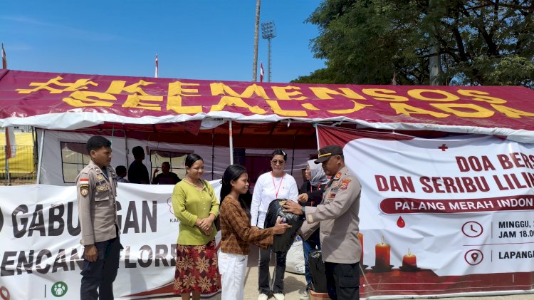 Polres Malaka Kawal Keamanan Posko Bantuan untuk Korban Bencana Flores