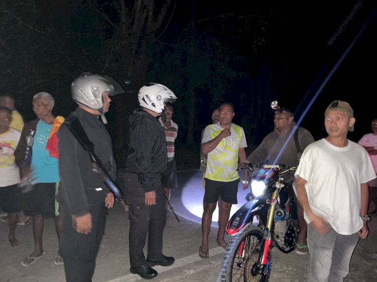 Polsek Malaka Tengah Respons Cepat Informasi Pemalangan Jalan, Situasi Kembali Kondusif