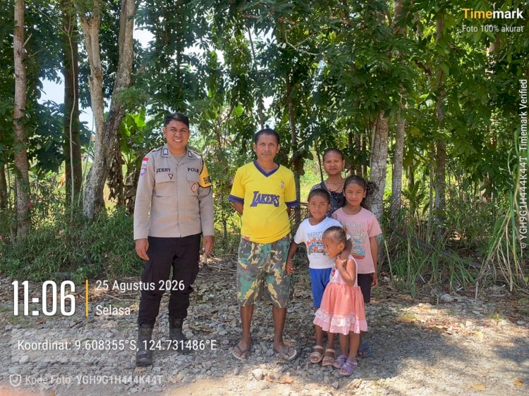 Polsek Rinhat Sampaikan Imbauan Kamtibmas, Ajak Masyarakat Bersama Cegah Gangguan Keamanan