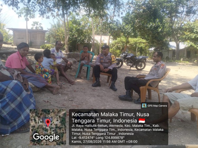 Polisi Sambangi Warga di Malaka Timur, Bangun Kesadaran Bersama Cegah Gangguan Kamtibmas