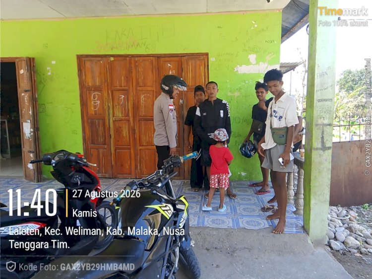 Siang Hari Polisi Sambangi Warga, Polsek Weliman Pastikan Situasi Tetap Aman dan Kondusif