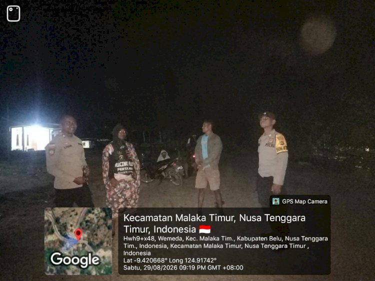 Polsek Malaka Timur Tingkatkan Patroli Dialogis, Wujudkan Situasi Kamtibmas yang Aman dan Kondusif