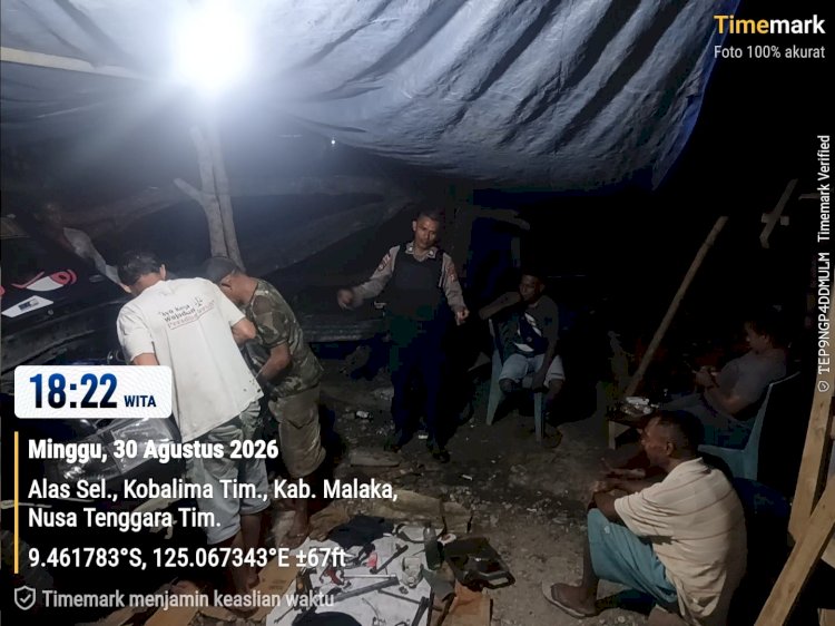 Jaga Keamanan Keluarga hingga Lingkungan Desa, Polsek Kobalima Hadir Berikan Imbauan dan Rasa Aman kepada Warga
