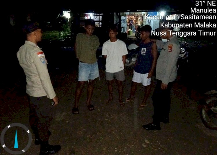 Malam Hari, Polsek Sasitamean Hadir di Tengah Warga, Bangun Kewaspadaan dan Ciptakan Rasa Aman