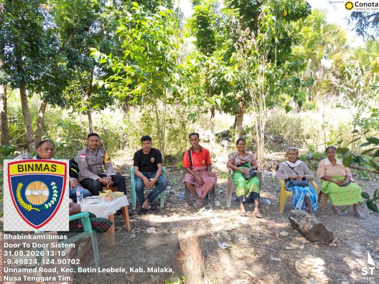 Bhabinkamtibmas Polsek Sasitamean Sambangi Warga Kereana, Bangun Sinergi Jaga Kamtibmas