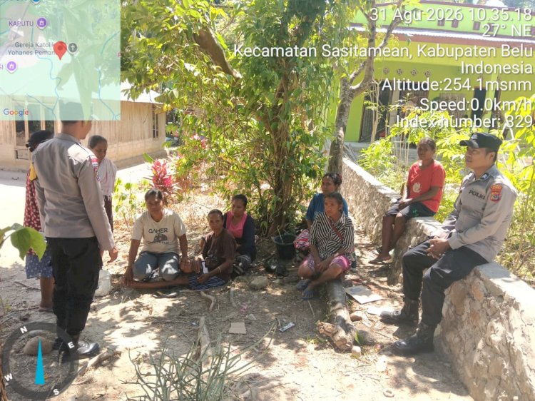 Hari Pasar Kaputu, Polisi Hadir Berikan Rasa Aman dan Edukasi Warga Cegah Curanmor
