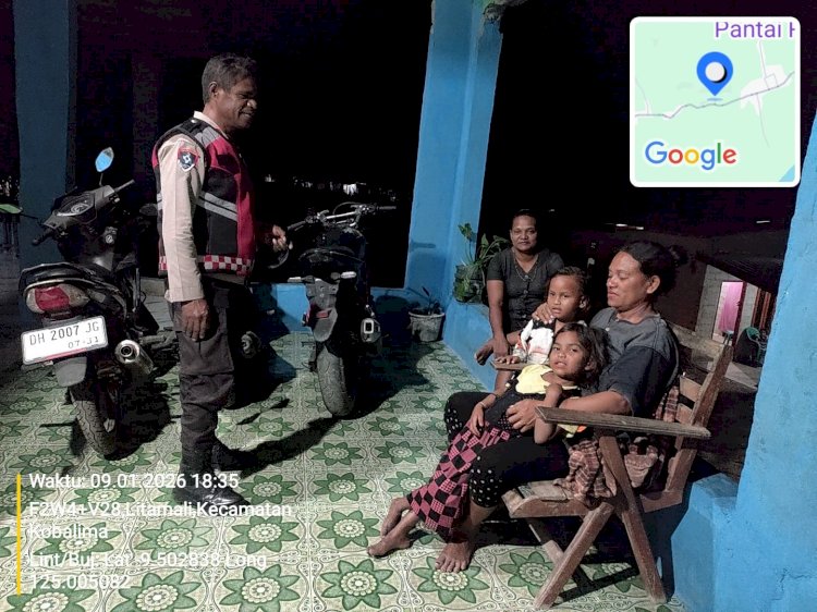 Wujudkan Kamtibmas Kondusif, Polsek Kobalima Perkuat Patroli Dialogis dan Edukasi Warga