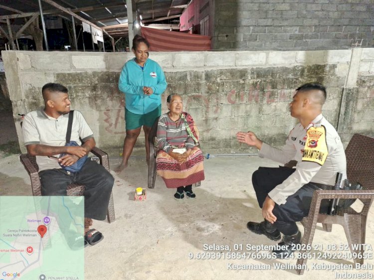 Bangun Kedekatan dengan Warga, Polisi Hadir Jaga Keamanan Malam di Weliman