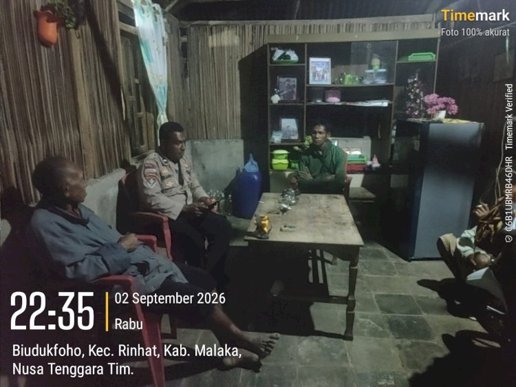 Cegah Konflik dan Curanmor, Polsek Rinhat Perkuat Patroli Malam dan Ajak Warga Jaga Kamtibmas