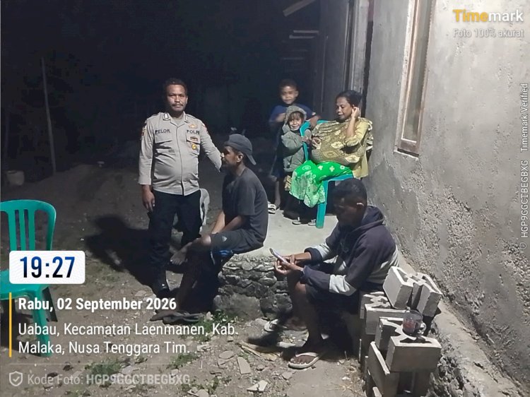 Cegah Tawuran dan Aksi Kriminal Remaja, Polsek Laenmanen Intensifkan Patroli Malam