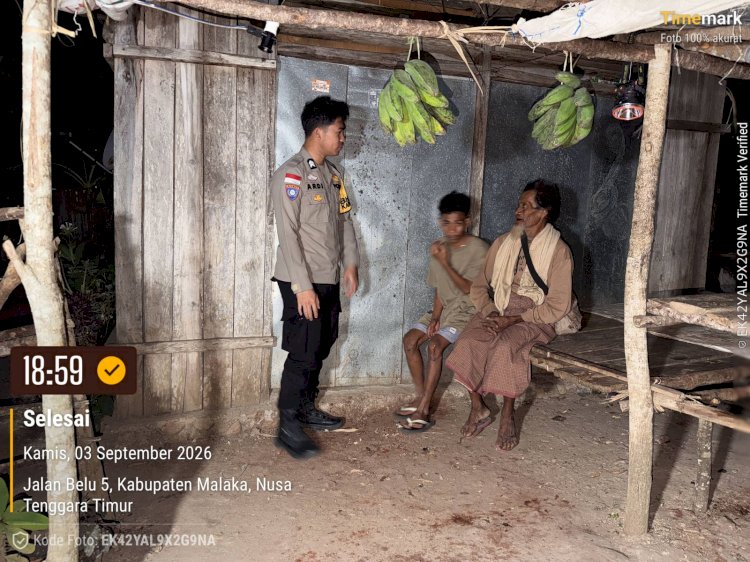 Cegah Gangguan Kamtibmas, Bhabinkamtibmas Laenmanen Intensifkan Patroli dan Edukasi Warga