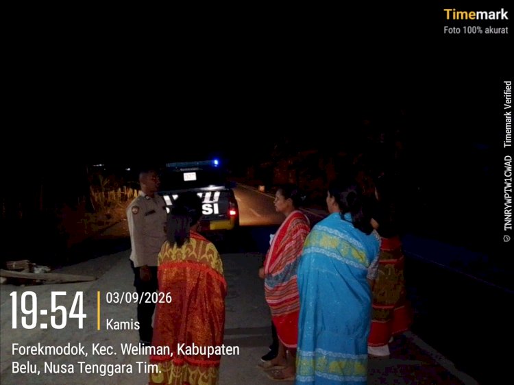 Polsek Weliman Hadir di Tengah Warga, Pastikan Situasi Malam Tetap Aman dan Kondusif